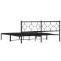 Estructura de cama con cabecero metal negro 183x213 cm de , Camas y somieres - Ref: Foro24-376231, Precio: 110,88 €, Descuent...