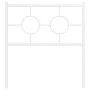 White metal headboard 75 cm by , Headboards and footboards - Ref: Foro24-376301, Price: 28,39 €, Discount: %