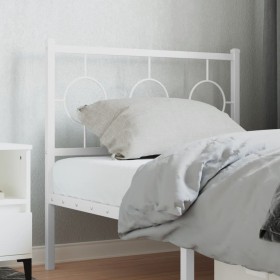 Cabecero de metal blanco 90 cm de , Cabeceros y pies de cama - Ref: Foro24-376303, Precio: 30,47 €, Descuento: %