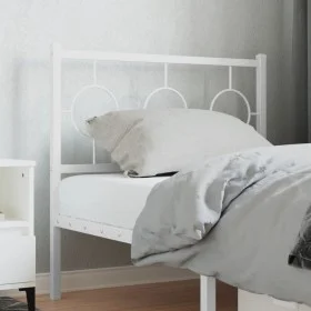 Cabecero de metal blanco 90 cm de , Cabeceros y pies de cama - Ref: Foro24-376303, Precio: 30,10 €, Descuento: %