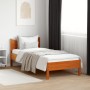 Estructura de cama madera maciza de pino marrón cera 75x190 cm de , Camas y somieres - Ref: Foro24-844760, Precio: 85,53 €, D...