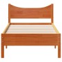 Estructura de cama madera maciza de pino marrón cera 75x190 cm de , Camas y somieres - Ref: Foro24-844760, Precio: 85,53 €, D...