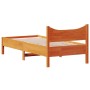 Estructura de cama madera maciza de pino marrón cera 75x190 cm de , Camas y somieres - Ref: Foro24-844760, Precio: 85,53 €, D...