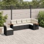 Set de sofás de jardín 6 piezas y cojines ratán sintético negro de , Conjuntos de jardín - Ref: Foro24-3259256, Precio: 387,9...