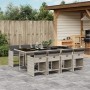Set comedor de jardín 9 pzas cojines ratán sintético gris claro de , Conjuntos de jardín - Ref: Foro24-3211103, Precio: 636,9...