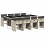 Set comedor de jardín 9 pzas cojines ratán sintético gris claro de , Conjuntos de jardín - Ref: Foro24-3211103, Precio: 636,9...