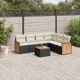 Set de comedor de jardín 7 pzas y cojines ratán sintético negro de , Conjuntos de jardín - Ref: Foro24-3260089, Precio: 423,0...