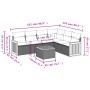 Set de comedor de jardín 7 pzas y cojines ratán sintético negro de , Conjuntos de jardín - Ref: Foro24-3260089, Precio: 423,0...