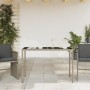 Mesa de jardín superficie de vidrio ratán PE gris 115x54x74 cm de , Mesas de jardín - Ref: Foro24-365073, Precio: 62,98 €, De...