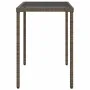 Garden table glass surface PE rattan gray 115x54x74 cm by , Garden tables - Ref: Foro24-365073, Price: 72,38 €, Discount: %