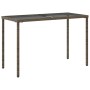 Mesa de jardín superficie de vidrio ratán PE gris 115x54x74 cm de , Mesas de jardín - Ref: Foro24-365073, Precio: 62,98 €, De...