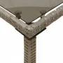 Garden table glass surface PE rattan gray 115x54x74 cm by , Garden tables - Ref: Foro24-365073, Price: 72,38 €, Discount: %
