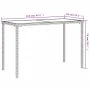Garden table glass surface PE rattan gray 115x54x74 cm by , Garden tables - Ref: Foro24-365073, Price: 72,38 €, Discount: %