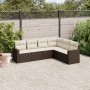 Set sofás de jardín 6 piezas y cojines ratán sintético marrón de , Conjuntos de jardín - Ref: Foro24-3219003, Precio: 412,32 ...