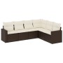 Set sofás de jardín 6 piezas y cojines ratán sintético marrón de , Conjuntos de jardín - Ref: Foro24-3219003, Precio: 412,32 ...