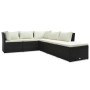 Set muebles de jardín y cojines 4 piezas ratán sintético marrón de vidaXL, Sofás de exterior - Ref: Foro24-47810, Precio: 416...