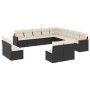 Set de sofás de jardín y cojines 13 pzas ratán sintético negro de , Conjuntos de jardín - Ref: Foro24-3258885, Precio: 756,36...