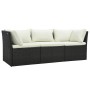 Set muebles de jardín y cojines 4 piezas ratán sintético marrón de vidaXL, Sofás de exterior - Ref: Foro24-47810, Precio: 416...