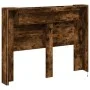 Cabecero de cama con luz LED roble ahumado 140x16,5x103,5 cm de , Cabeceros y pies de cama - Ref: Foro24-839249, Precio: 90,5...