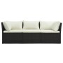 Set muebles de jardín y cojines 4 piezas ratán sintético marrón de vidaXL, Sofás de exterior - Ref: Foro24-47810, Precio: 416...