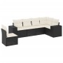 Set de sofás de jardín 6 piezas y cojines ratán sintético negro de , Conjuntos de jardín - Ref: Foro24-3254963, Precio: 389,8...