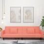 Sofá cama de 2 plazas con dos almohadas terciopelo rosa de , Sofás - Ref: Foro24-375819, Precio: 275,06 €, Descuento: %