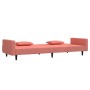 Sofá cama de 2 plazas con dos almohadas terciopelo rosa de , Sofás - Ref: Foro24-375819, Precio: 275,06 €, Descuento: %