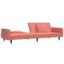 Sofá cama de 2 plazas con dos almohadas terciopelo rosa de , Sofás - Ref: Foro24-375819, Precio: 275,06 €, Descuento: %