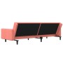 Sofá cama de 2 plazas con dos almohadas terciopelo rosa de , Sofás - Ref: Foro24-375819, Precio: 275,06 €, Descuento: %