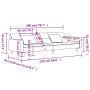 Sofá cama de 2 plazas con dos almohadas terciopelo rosa de , Sofás - Ref: Foro24-375819, Precio: 275,06 €, Descuento: %