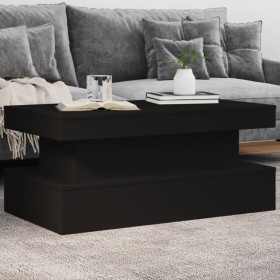 Mesa de centro con luces LED negro 90x50x40 cm de , Mesas de centro - Ref: Foro24-839848, Precio: 73,82 €, Descuento: %