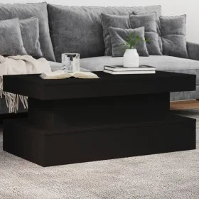 Mesa de centro con luces LED negro 90x50x40 cm de , Mesas de centro - Ref: Foro24-839848, Precio: 87,99 €, Descuento: %