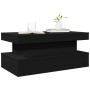 Mesa de centro con luces LED negro 90x50x40 cm de , Mesas de centro - Ref: Foro24-839848, Precio: 73,82 €, Descuento: %