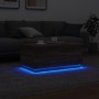 Mesa de centro con luces LED marrón roble 90x50x40 cm de , Mesas de centro - Ref: Foro24-839881, Precio: 65,07 €, Descuento: %