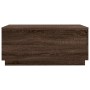 Mesa de centro con luces LED marrón roble 90x50x40 cm de , Mesas de centro - Ref: Foro24-839881, Precio: 65,07 €, Descuento: %