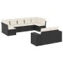 Set de sofás de jardín 8 piezas y cojines ratán sintético negro de , Conjuntos de jardín - Ref: Foro24-3255353, Precio: 567,8...