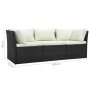 Set muebles de jardín y cojines 4 piezas ratán sintético marrón de vidaXL, Sofás de exterior - Ref: Foro24-47810, Precio: 416...