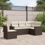 Set comedor de jardín 5 piezas y cojines ratán sintético marrón de , Conjuntos de jardín - Ref: Foro24-3218963, Precio: 335,8...