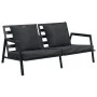 Set muebles de jardín con cojines 4 pzas aluminio gris oscuro de vidaXL, Conjuntos de jardín - Ref: Foro24-47818, Precio: 690...