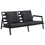 Set muebles de jardín con cojines 4 pzas aluminio gris oscuro de vidaXL, Conjuntos de jardín - Ref: Foro24-47818, Precio: 701...