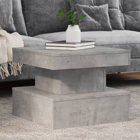 Mesa de centro con luces LED gris hormigón 50x50x40 cm de , Mesas de centro - Ref: Foro24-839843, Precio: 51,34 €, Descuento: %