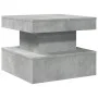Mesa de centro con luces LED gris hormigón 50x50x40 cm de , Mesas de centro - Ref: Foro24-839843, Precio: 64,14 €, Descuento: %