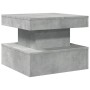 Mesa de centro con luces LED gris hormigón 50x50x40 cm de , Mesas de centro - Ref: Foro24-839843, Precio: 51,34 €, Descuento: %