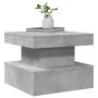 Mesa de centro con luces LED gris hormigón 50x50x40 cm de , Mesas de centro - Ref: Foro24-839843, Precio: 64,14 €, Descuento: %