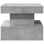 Mesa de centro con luces LED gris hormigón 50x50x40 cm de , Mesas de centro - Ref: Foro24-839843, Precio: 64,14 €, Descuento: %