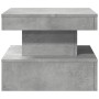 Mesa de centro con luces LED gris hormigón 50x50x40 cm de , Mesas de centro - Ref: Foro24-839843, Precio: 51,34 €, Descuento: %