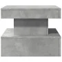 Mesa de centro con luces LED gris hormigón 50x50x40 cm de , Mesas de centro - Ref: Foro24-839843, Precio: 64,14 €, Descuento: %
