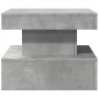 Mesa de centro con luces LED gris hormigón 50x50x40 cm de , Mesas de centro - Ref: Foro24-839843, Precio: 51,34 €, Descuento: %