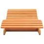Wax brown solid pine wood lounger 205x70x31.5 cm by , Loungers - Ref: Foro24-844652, Price: 91,58 €, Discount: %