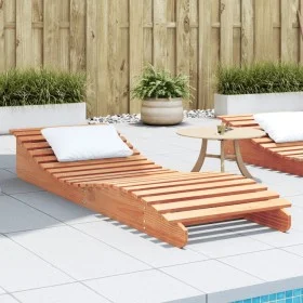 Tumbona de madera maciza de pino marrón cera 205x60x31,5 cm de , Tumbonas - Ref: Foro24-844650, Precio: 101,77 €, Descuento: %